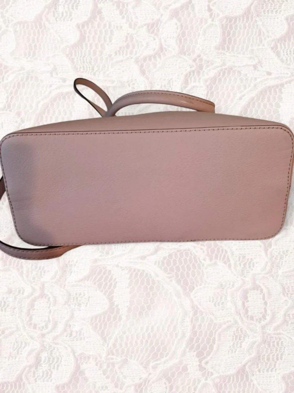 Kate Spade Grove Street Carli leather satchel in a soft dusty pink